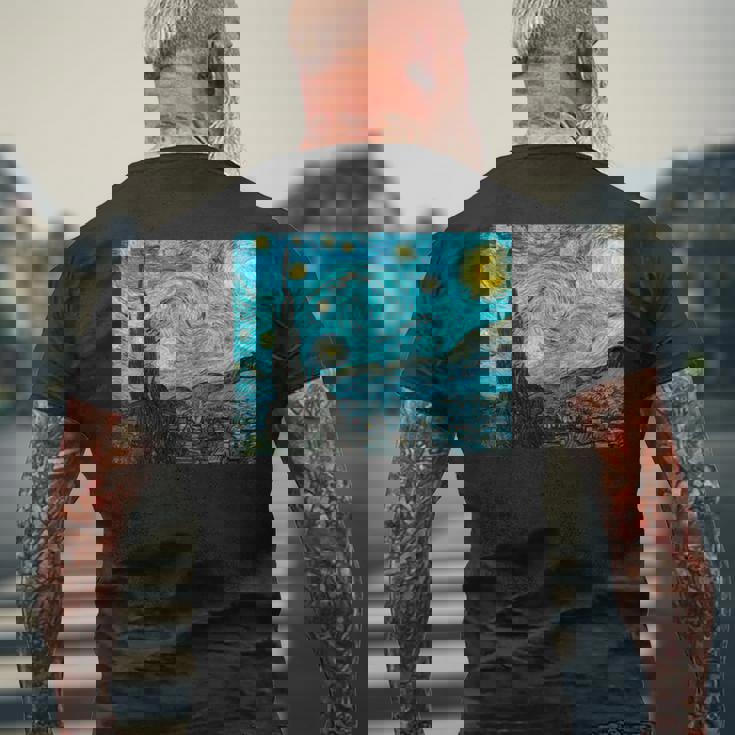 星月夜 ゴッホ 長袖tシャツ メンズTシャツ バックプリント 高齢者への贈り物