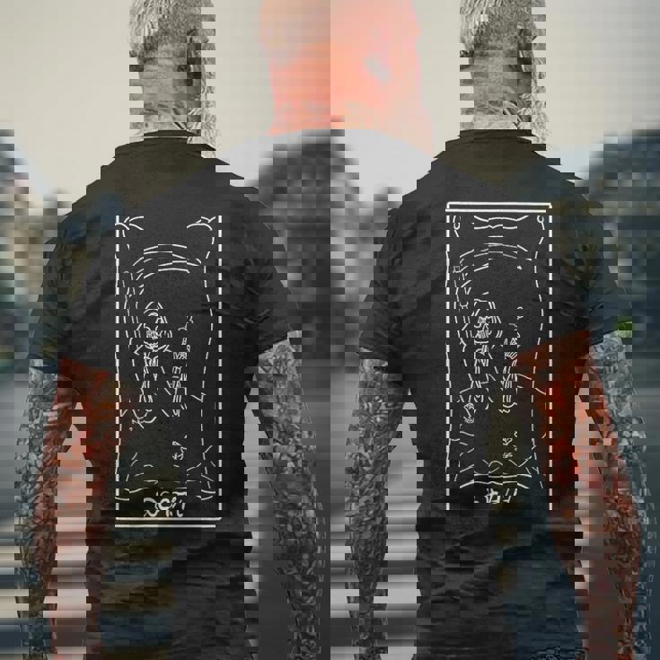 死のタロットカード 死神 メンズTシャツ バックプリント 高齢者への贈り物