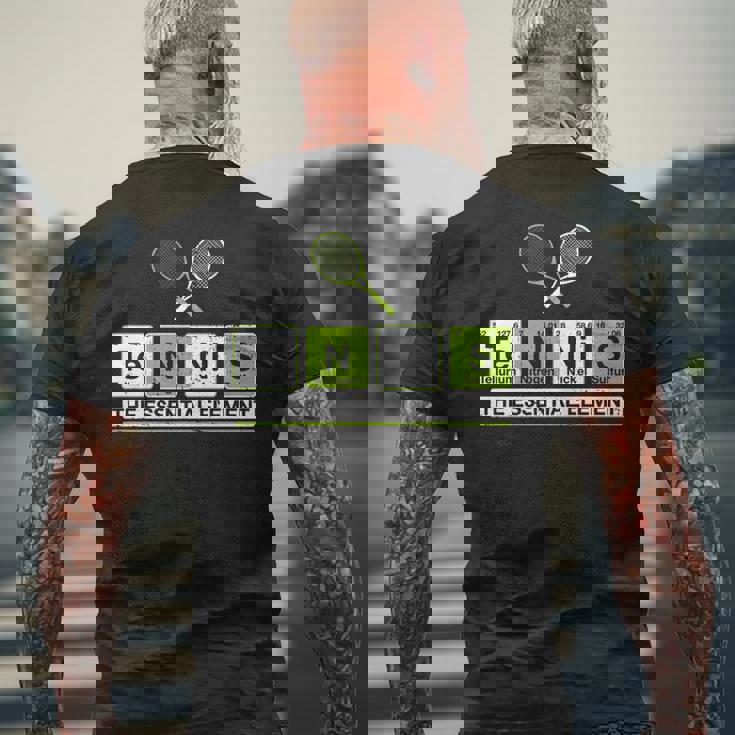 理科 先生 化学 教授 テニス 選手 スポーツ 長袖tシャツ メンズTシャツ バックプリント 高齢者への贈り物