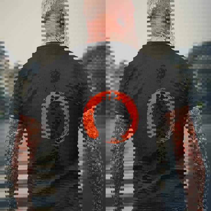 甲斐犬命 筆文字 和風 メンズTシャツ バックプリント 高齢者への贈り物