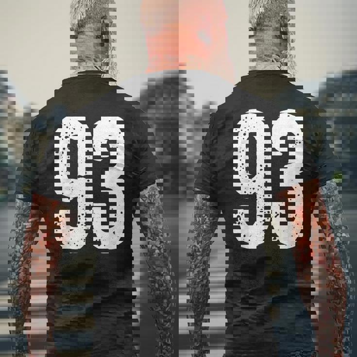 番号 93 メンズTシャツ バックプリント 高齢者への贈り物