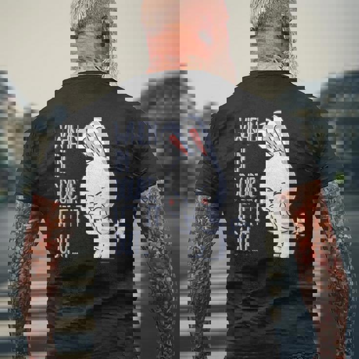 疑わしいとき おなら 出す おもしろい おなら かわいい ウサギ おなら メンズTシャツ バックプリント 高齢者への贈り物