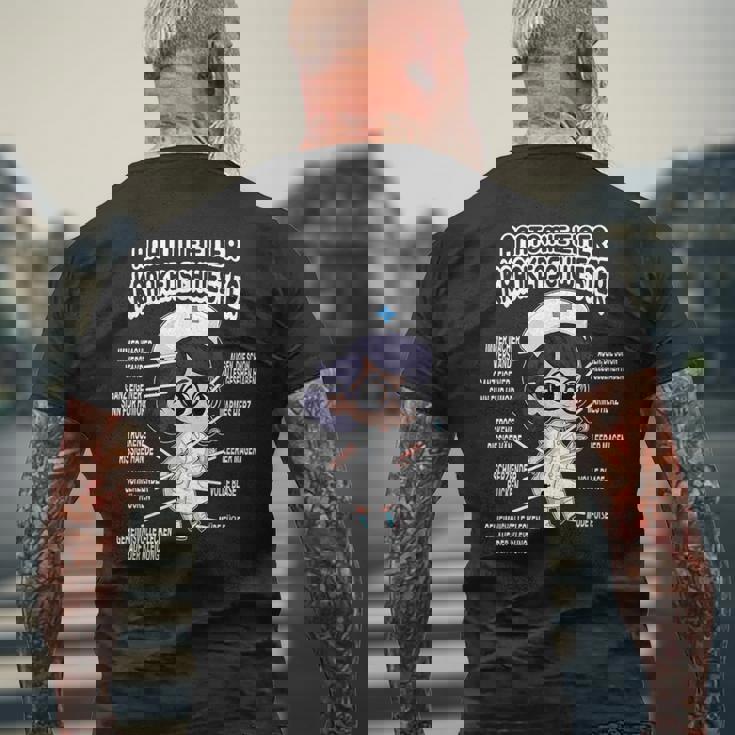 看護師病院のデザイン メンズTシャツ バックプリント 高齢者への贈り物