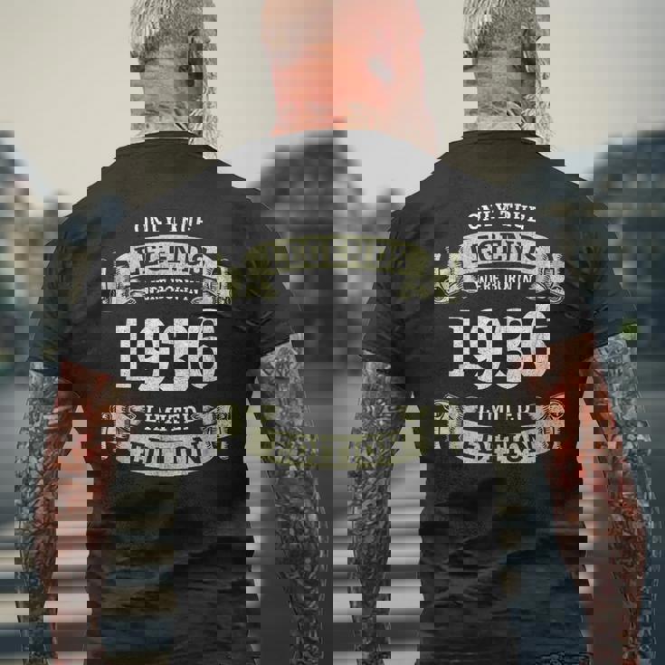 真の伝説は 1936 年に誕生しました ビンテージ 90 周年記念デザイン メンズTシャツ バックプリント 高齢者への贈り物