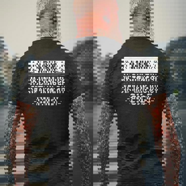 社会学を愛する人への面白いギフト。 メンズTシャツ バックプリント 高齢者への贈り物