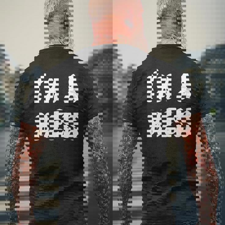 私はめちゃくちゃだ メンズTシャツ バックプリント 高齢者への贈り物