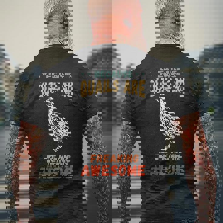 素晴らしいウズラ 鳥 ウズラ 飼育 ボホワイトウズラ好き メンズTシャツ バックプリント 高齢者への贈り物