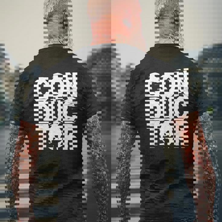 職業職業 指揮者 メンズTシャツ バックプリント 高齢者への贈り物