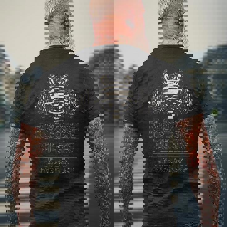 自分に合うようにバーをセットして行こう メンズTシャツ バックプリント 高齢者への贈り物