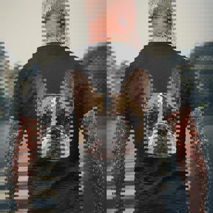 芸術的なフレンチドッグ愛好家フレンチブルドッグ メンズTシャツ バックプリント 高齢者への贈り物