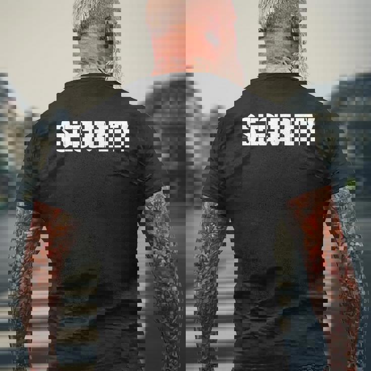 警察 特別行事 保護 警備員 メンズTシャツ バックプリント 高齢者への贈り物