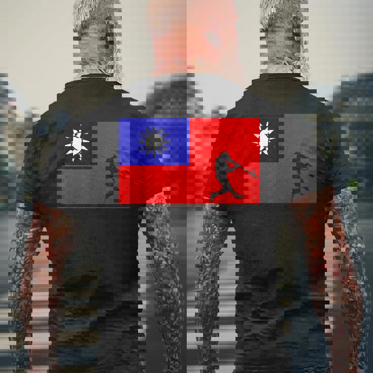 野球リーグ台湾国旗 アジア代表選手 メンズTシャツ バックプリント 高齢者への贈り物