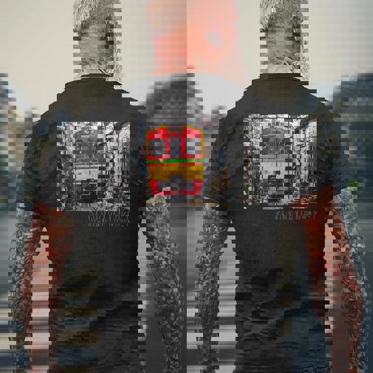 鉄道市場メークロン ヴィンテージ タイ レトロな列車 メンズTシャツ バックプリント 高齢者への贈り物