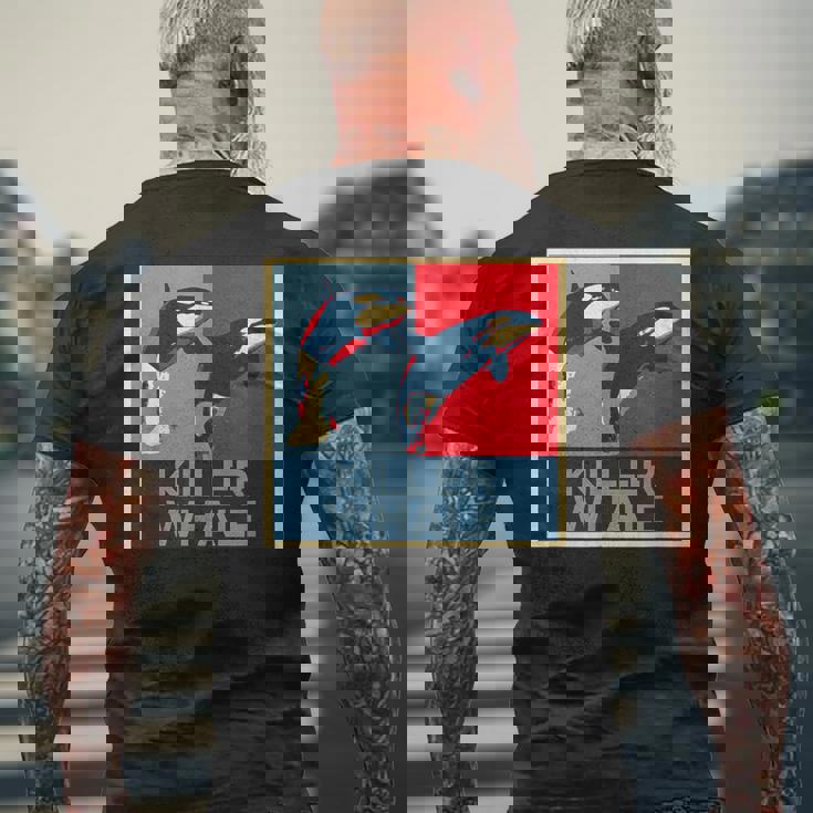 面白tシャツ 海 シャチ おもしろ かわいい グッズ 服 ネタ メンズ オリジナル 夏 生き物 レトロ メンズTシャツ バックプリント 高齢者への贈り物