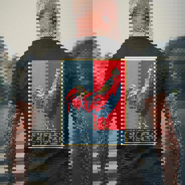 面白いtシャツ にわとり 鶏 鳥 メンズ おもしろ 面白い 服 おもしろグッズ ネタ ポスター チキン メンズTシャツ バックプリント 高齢者への贈り物