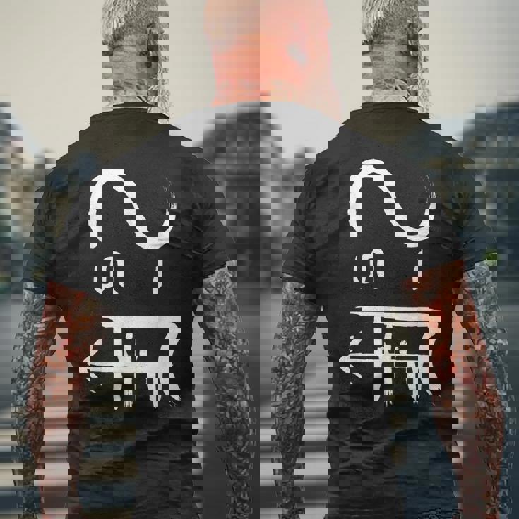 龍体文字 【 つる 】商売繁盛 人脈 幸運 メンズTシャツ バックプリント 高齢者への贈り物