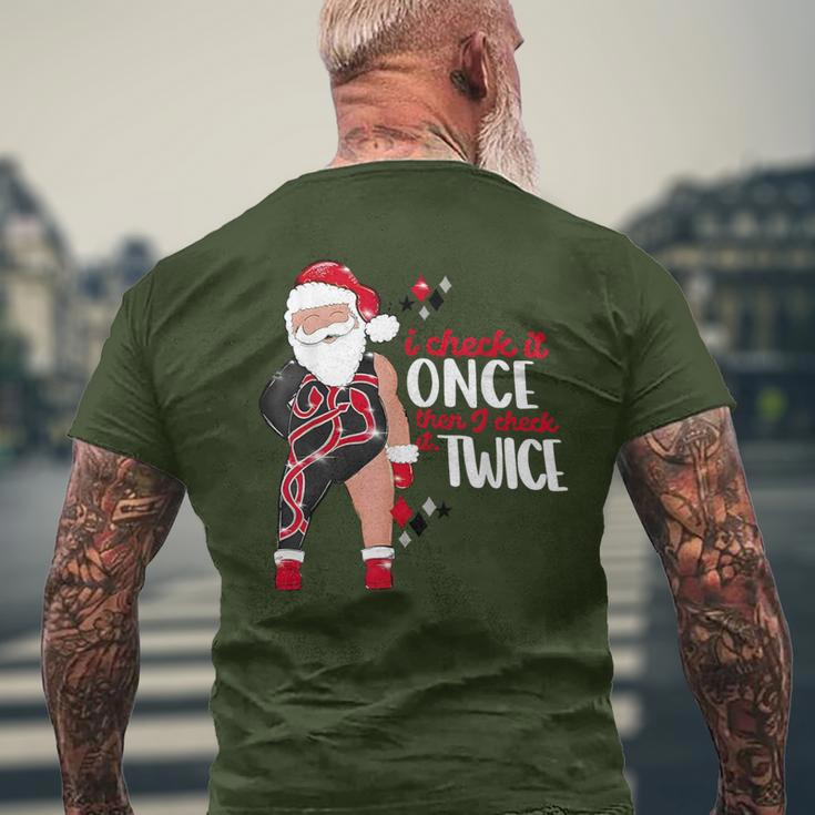 I Check It Once Then I Check It Twice Santa 1989 Christmas Men's T-shirt Back Print Gifts for Old Men I Check It Once Then I Check It Twice Santa 1989 Christmas Men's T-shirt Back Print Gifts for Old Men