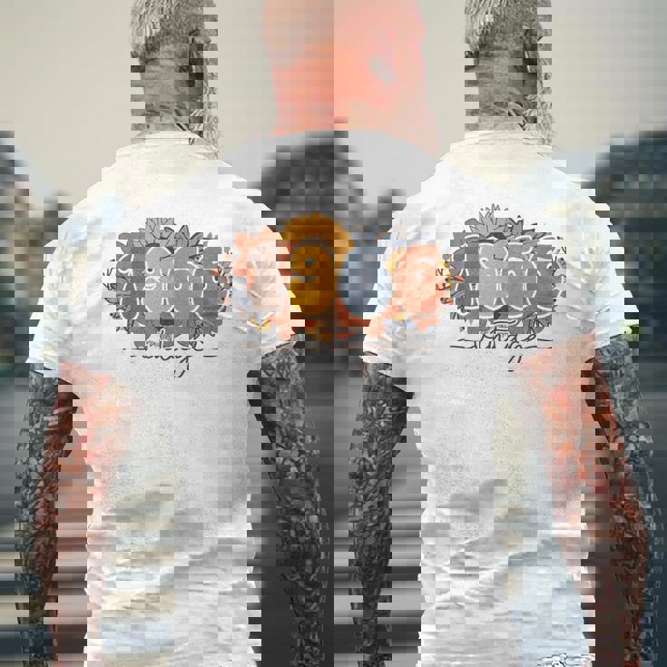 60歳 ヴィンテージ 1966 60歳の誕生日 ワイルドフラワー メンズTシャツ バックプリント 高齢者への贈り物