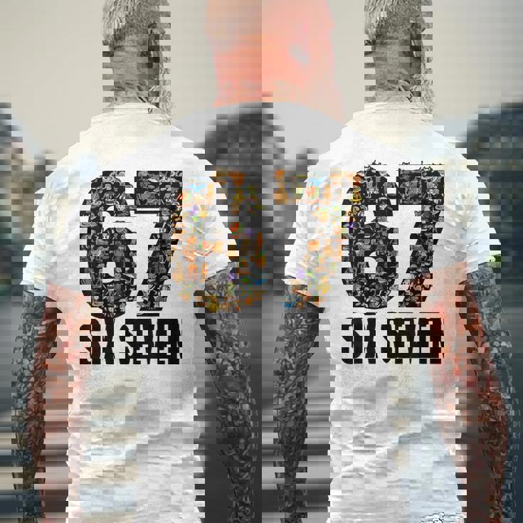 67 シックスセブン イタリアンブレインロットジェネレーションアルファスラングミーム メンズTシャツ バックプリント 高齢者への贈り物