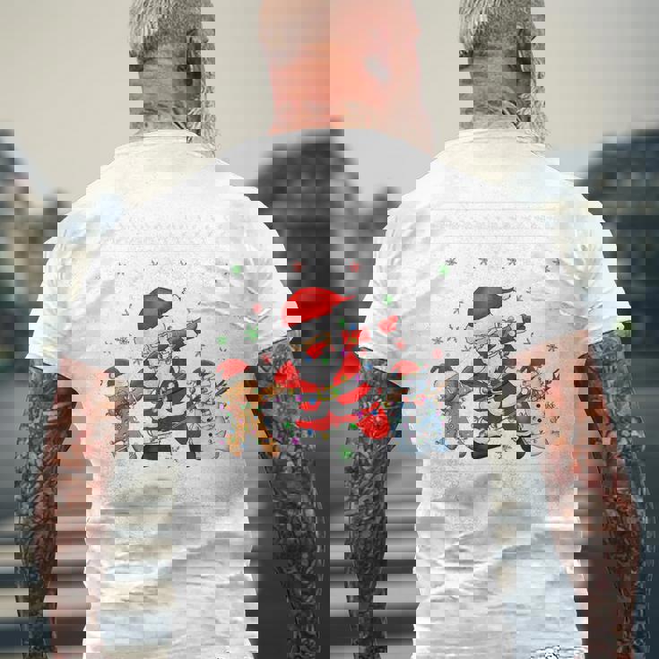 Dabbinganta Christmas おかしいdabサンタクロースクリスマス メンズTシャツ バックプリント 高齢者への贈り物