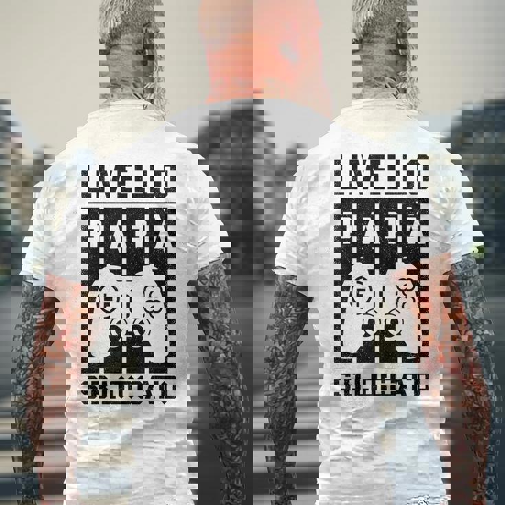 Gaming Livello Papablocatto Regalo Gamer Esta Del Papà T-shirt da uomo con stampa posteriore Regalos para ancianos