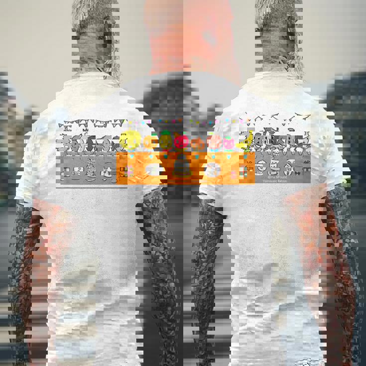 Happy Birthday！ ぷっぷる メンズTシャツ バックプリント 高齢者への贈り物