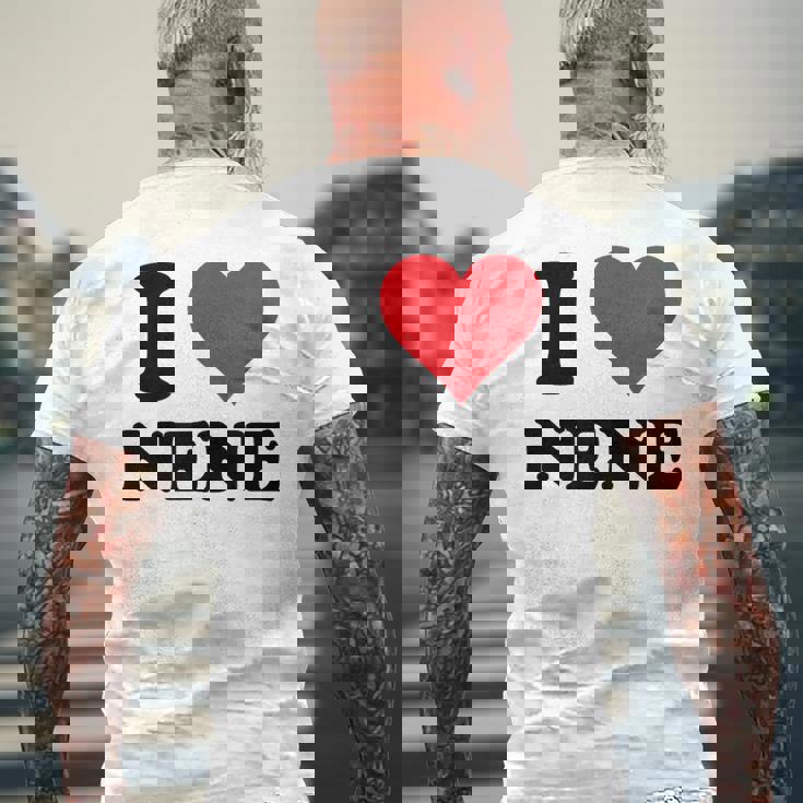 I Heart Nene 名 I Love パーソナライズ メンズTシャツ バックプリント 高齢者への贈り物