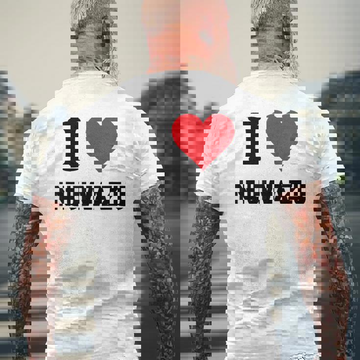 I Heart 沼津ジャパンラブ 日本土産 メンズTシャツ バックプリント 高齢者への贈り物