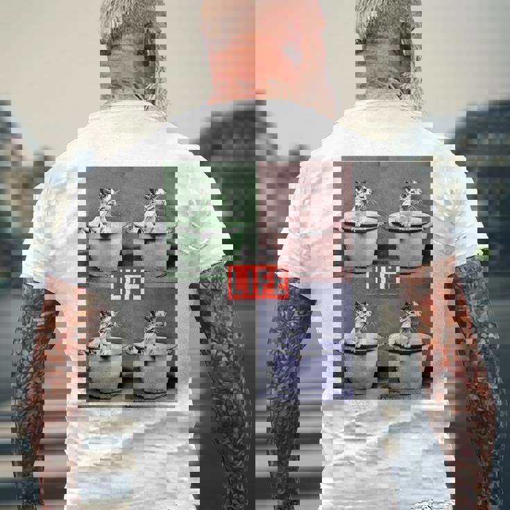 Life Picture Collection 猫（1） メンズTシャツ バックプリント 高齢者への贈り物