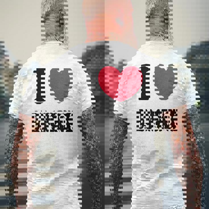 I Love Bangkok バンコクが大好き メンズTシャツ バックプリント 高齢者への贈り物