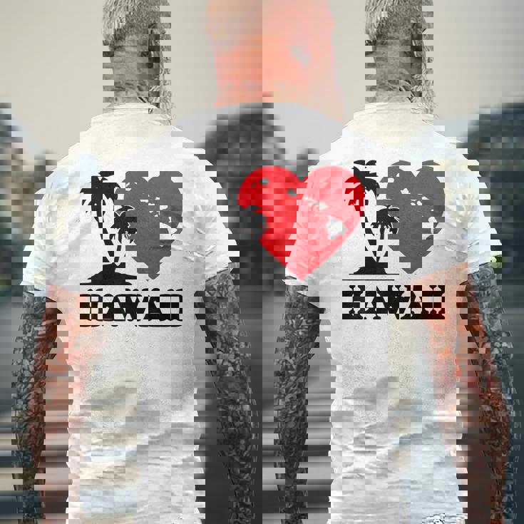 I Love Hawaii ハワイアンハートパーム レディース メンズ ボーイズ ガールズ メンズTシャツ バックプリント 高齢者への贈り物