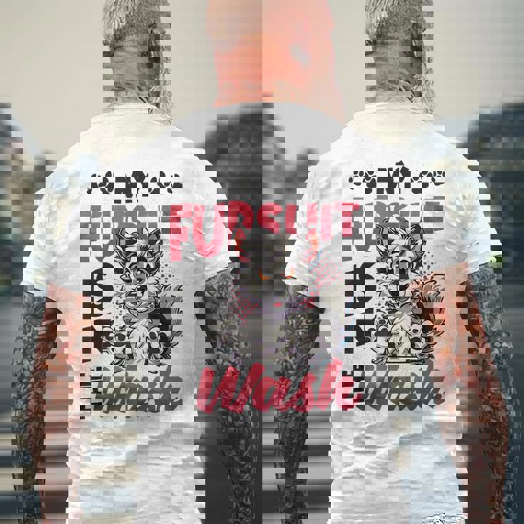 My Fursuit Is In The Wash Furry Fandom。 メンズTシャツ バックプリント 高齢者への贈り物