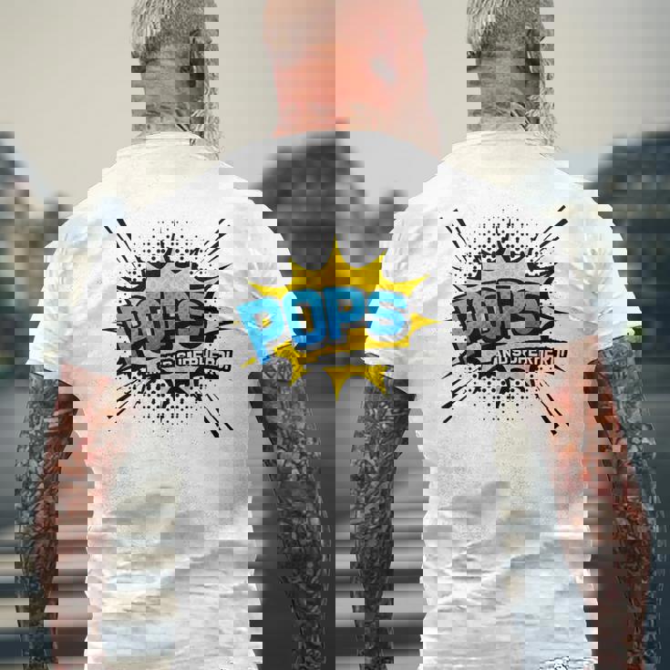 Pops &Uperhero Frescotile Fumetto Festa Del Papà T-shirt da uomo con stampa posteriore Regalos para ancianos