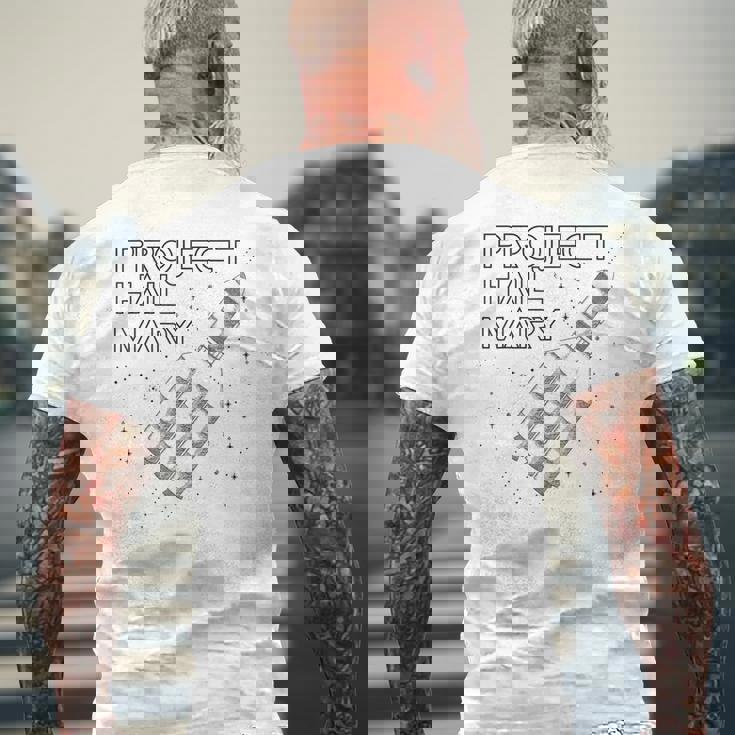 Project Hail Mary 宇宙ロケット船 メンズTシャツ バックプリント 高齢者への贈り物