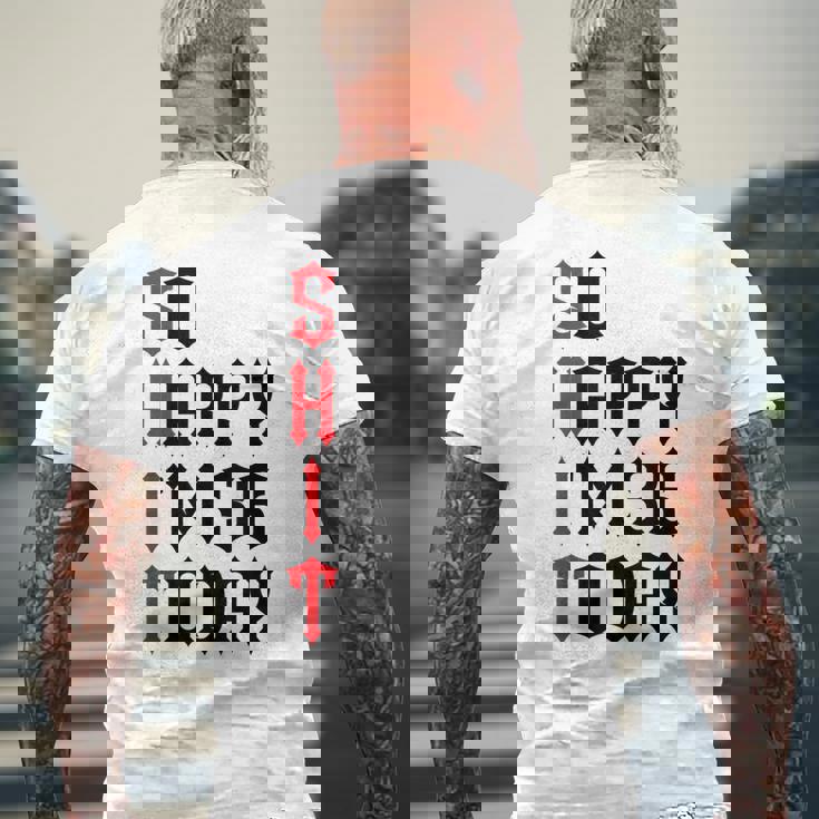 So Happy I'm 36 Today 36Th Birthday ジョーク 36歳の誕生日 メンズTシャツ バックプリント 高齢者への贈り物