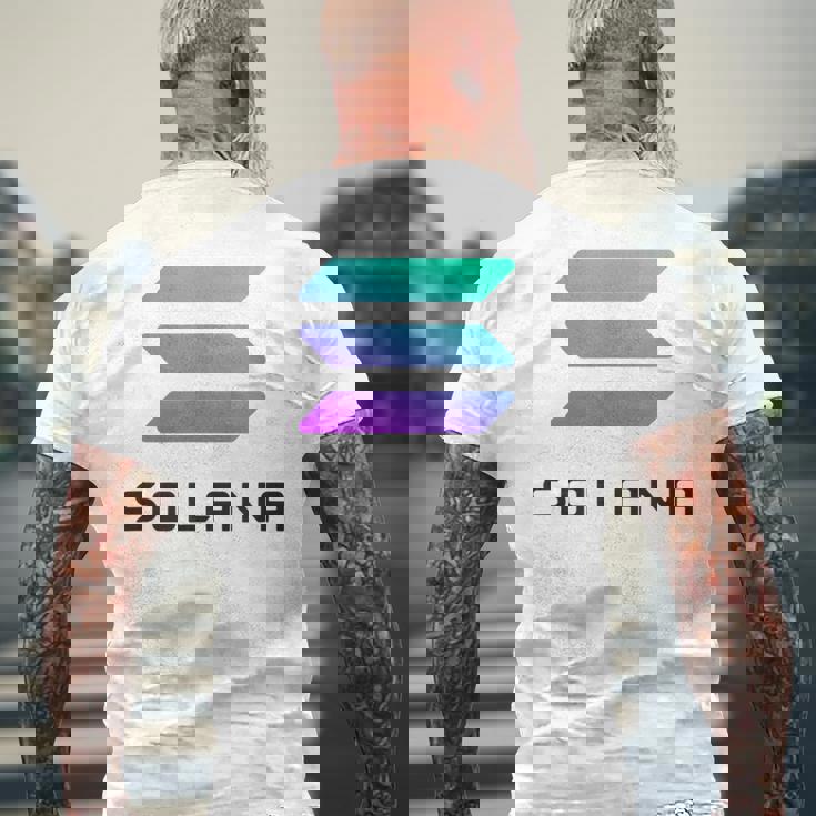 Solコインcryptocurrency 30ソラナ・テクノロジーolana メンズTシャツ バックプリント 高齢者への贈り物