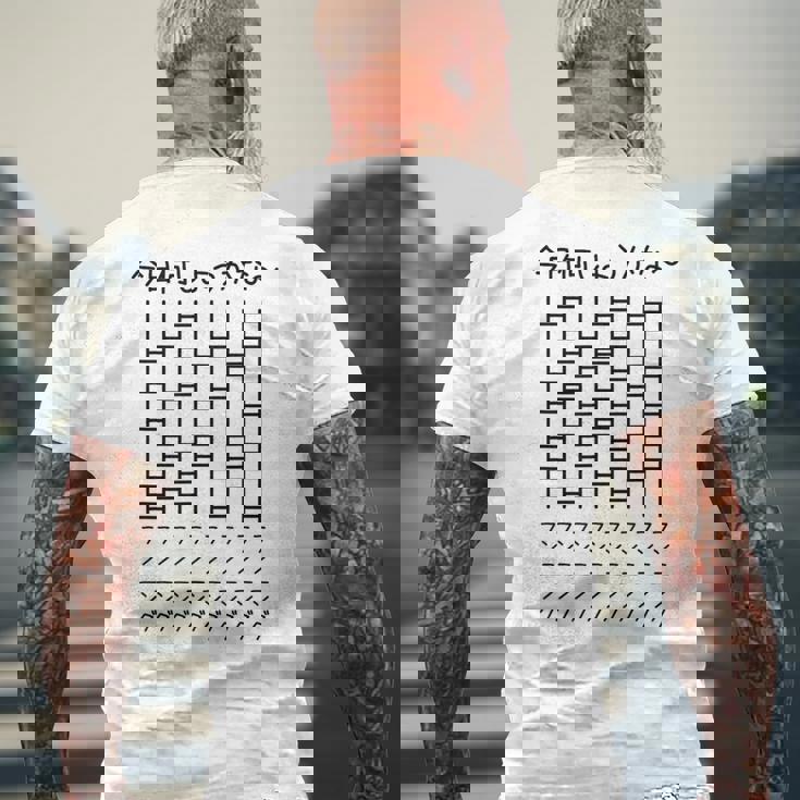 【今日何しようかな ランニング】あみだくじ マラソン 遊び心 おもしろ 面白い ユーモア ギャグ ネタ ウケ狙い 笑える メンズTシャツ バックプリント 高齢者への贈り物