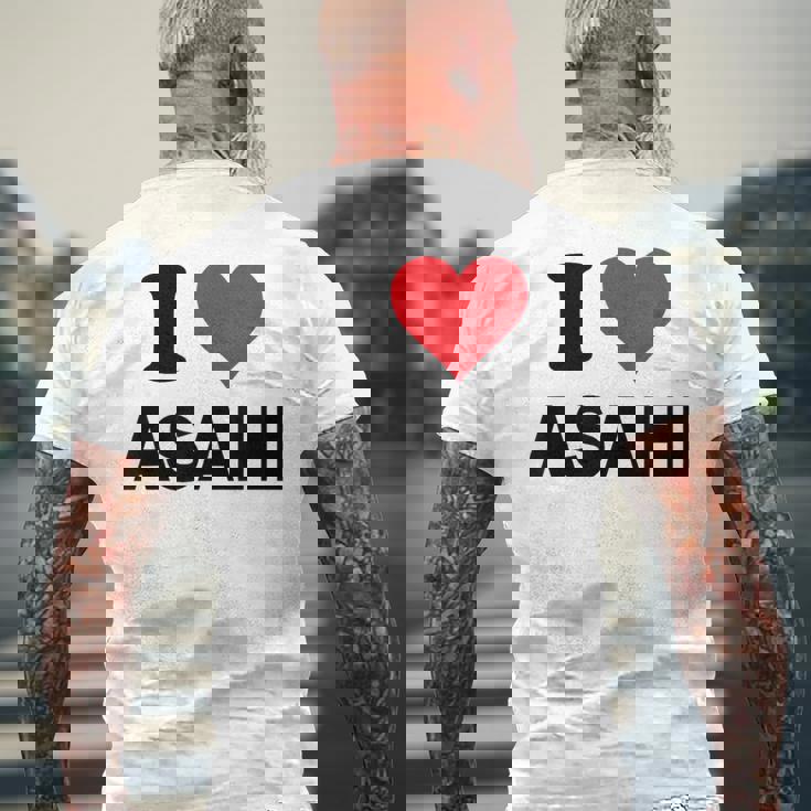 アイハート アサヒジャパン ラブ日本土産アイテム メンズTシャツ バックプリント 高齢者への贈り物