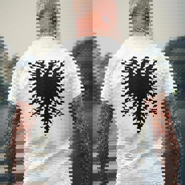 アルバニア国旗 アルバニア バルカン アルバニア国旗 アルバニア国旗 アルバニア国旗 メンズTシャツ バックプリント 高齢者への贈り物