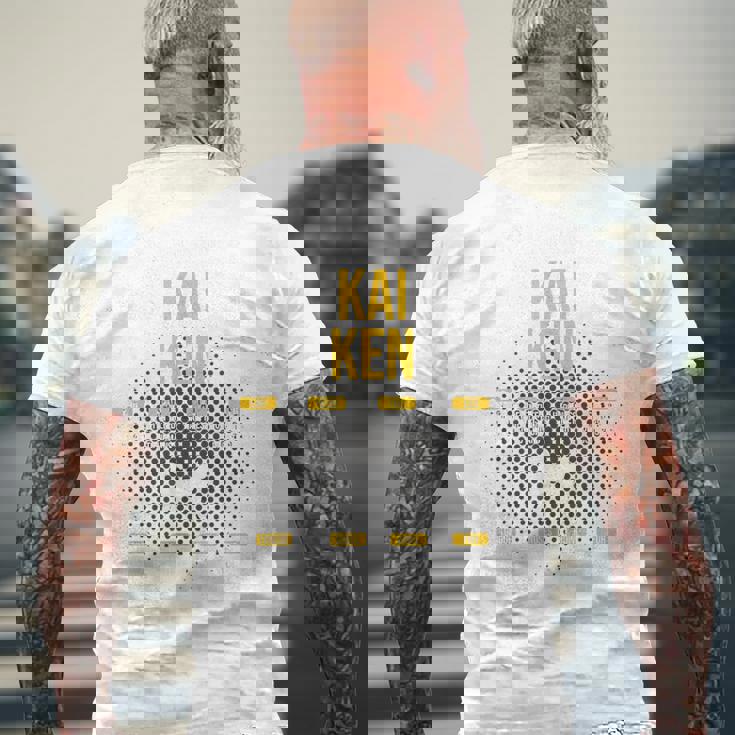 カイケン犬好きの解剖学 メンズTシャツ バックプリント 高齢者への贈り物