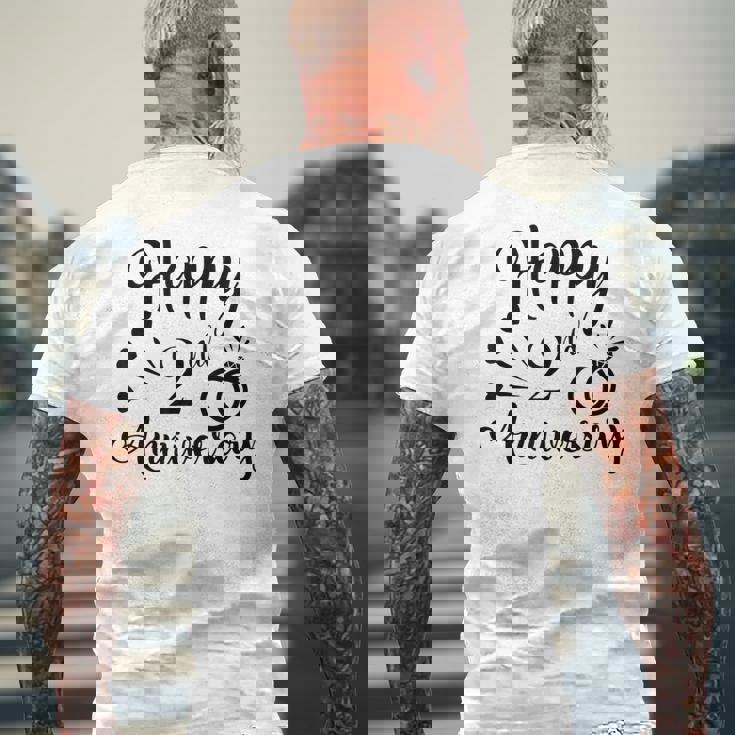 カップル2周年記念プレゼント クールな2周年記念 メンズTシャツ バックプリント 高齢者への贈り物