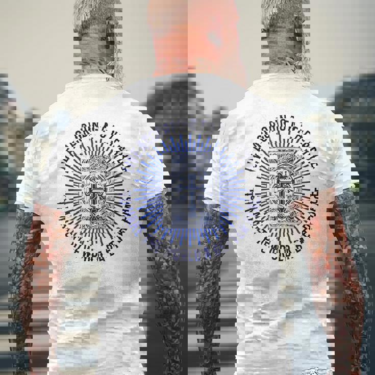 キリスト教信仰 聖書の学び キリスト教 イエス メンズTシャツ バックプリント 高齢者への贈り物