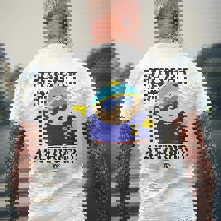 サウスパーク・カートマンリスペクト・マイ・オーソリティ メンズTシャツ バックプリント 高齢者への贈り物