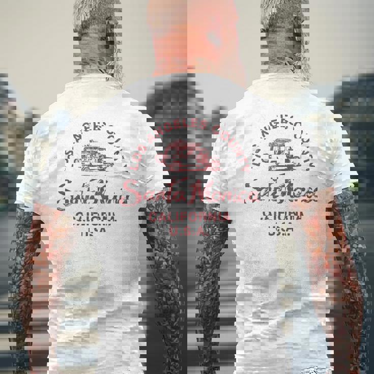 サンタモニカ カリフォルニア メンズTシャツ バックプリント 高齢者への贈り物