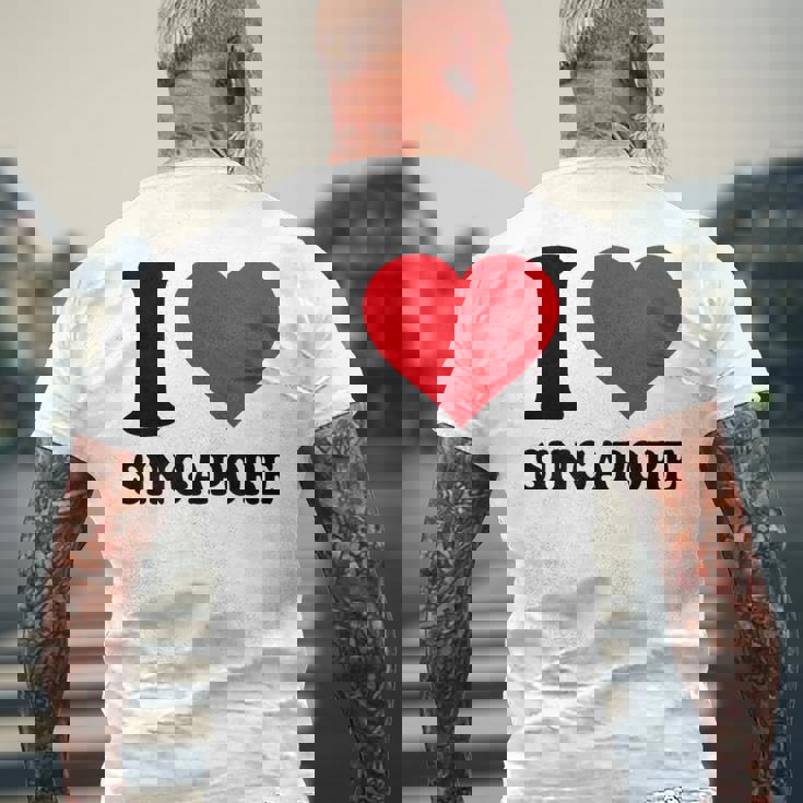 シンガポールへの愛をシンプルに伝える一枚 メンズTシャツ バックプリント 高齢者への贈り物