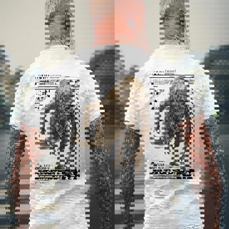 ジュラシック・ワールド Distortus Rex Ingenpecies File メンズTシャツ バックプリント 高齢者への贈り物