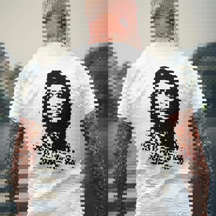 チェ・ゲバラ・キューバ革命「ハスタ・ラ・ヴィクトリア・シェンプレ」 メンズTシャツ バックプリント 高齢者への贈り物