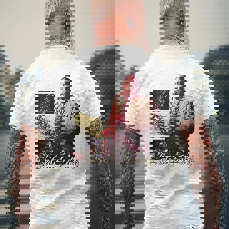 チャーリー_002_Back Printed メンズTシャツ バックプリント 高齢者への贈り物