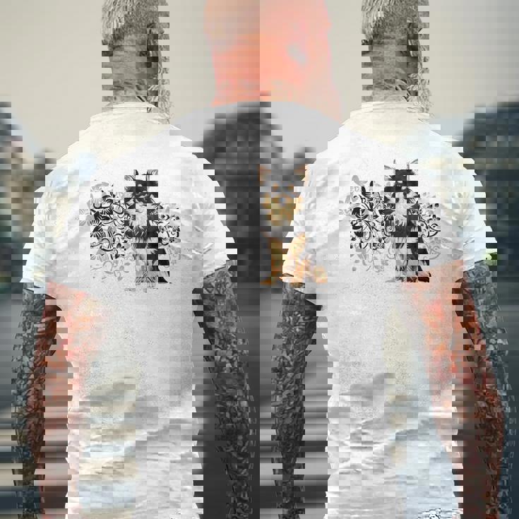 チワワママや犬好きのためのかわいいチワワワ メンズTシャツ バックプリント 高齢者への贈り物