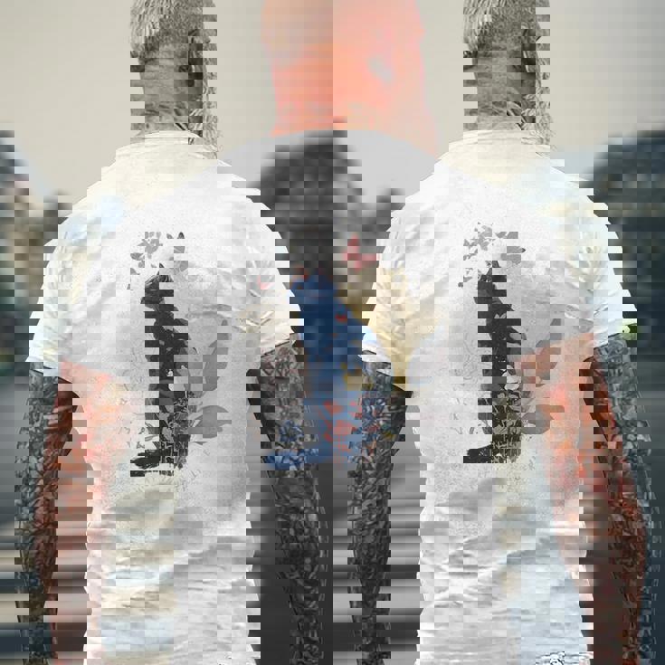 テリアン・キャット・アナザー・ライフ メンズTシャツ バックプリント 高齢者への贈り物